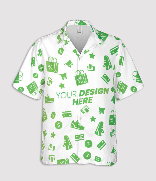 Download Customizable Short Sleeve Hawaiian Shirt Print On Demand Fulfillment