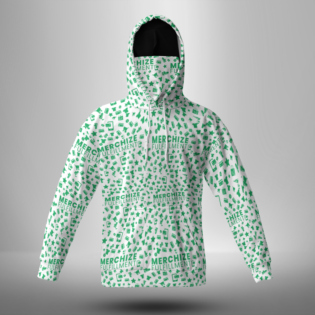 All-over Print Gaiter Hoodie (Midweight)