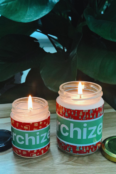 Create your own personalized scented candle, playlist& label