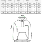 all over print youth hoodie size chart