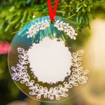 custom clear acrylic ornament