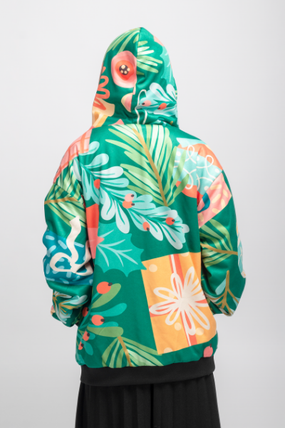 All-over Print Fleece Zip Hoodie