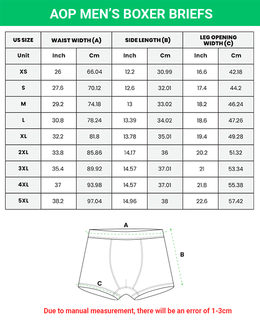 Men's Underwear Sizing Guide Infographic