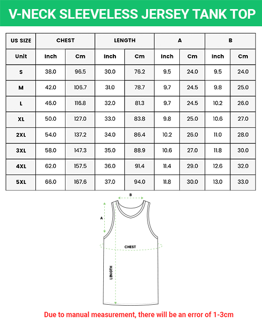 All-over Print V-neck Sleeveless Jersey Tank Top