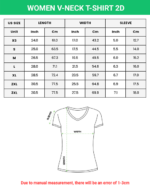 Women V neck T-shirt 2D