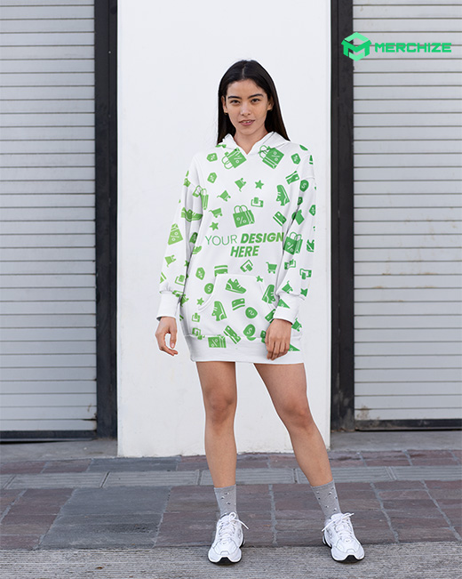 Print on best sale demand hoodie dress