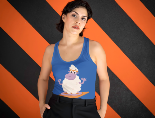 mockup-of-a-serious-woman-wearing-a-tank-top-against-a-patterned-backdrop-4713-el1