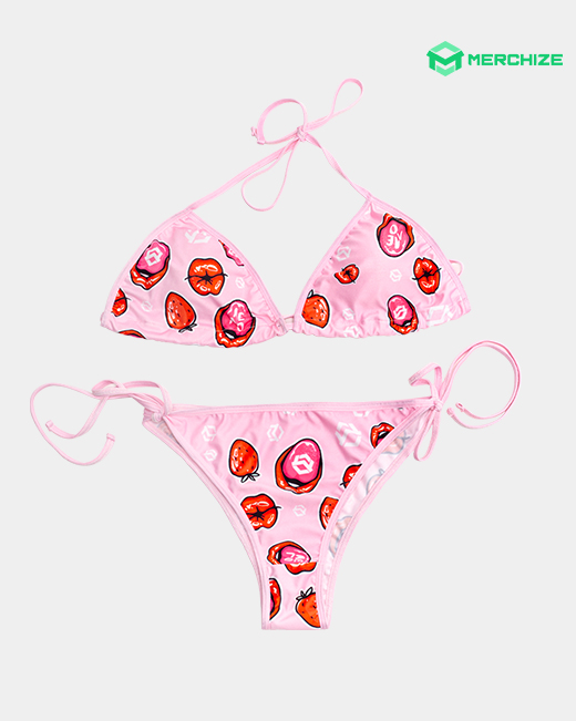 Cherry All-over print Recycled String Bikini – Kikina Designs