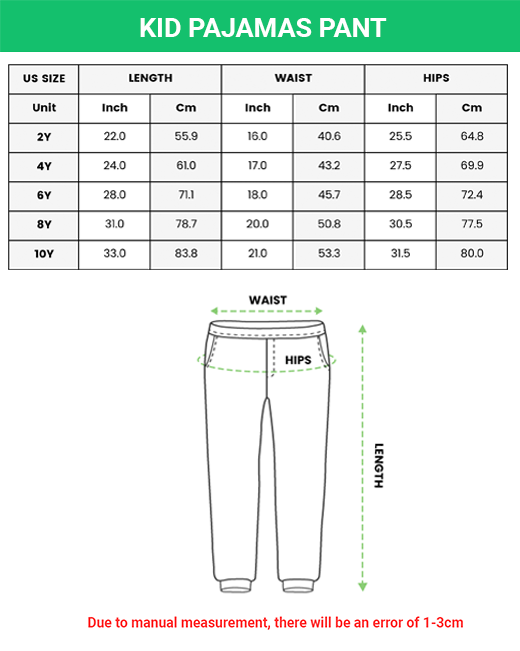 kid pajama size guide