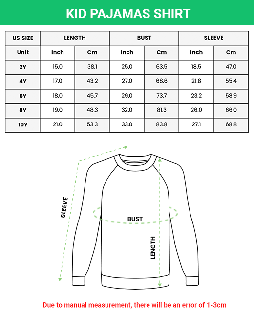 kid pajama size guide