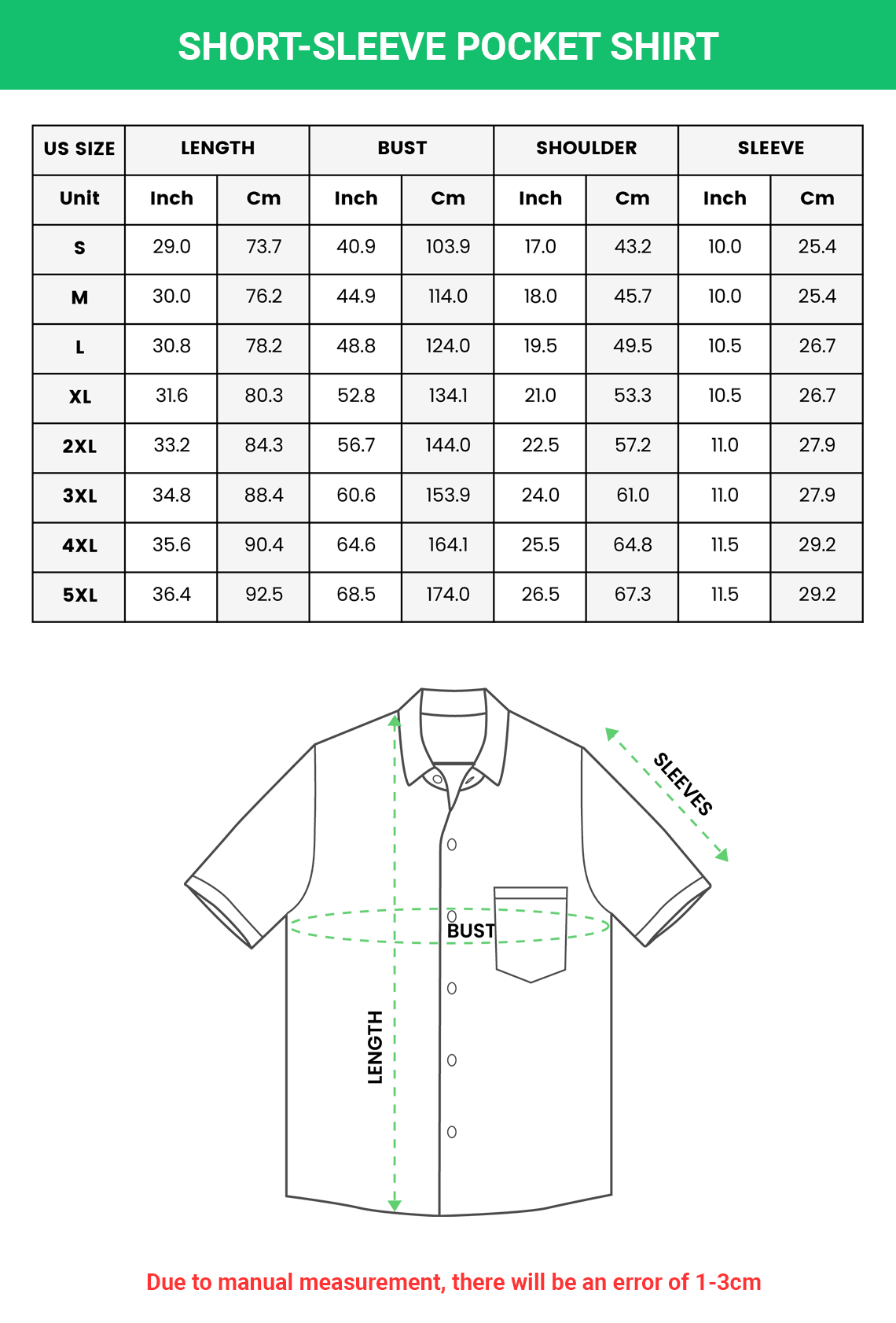 Custom All Over Print Short sleeve Pocket Shirt Design on your own