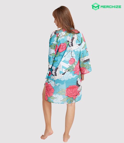custom all over print beach kimono 2