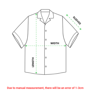Youth Short-sleeve Hawaiian Shirt Sizechart