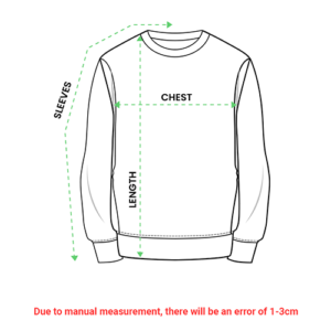 All Over Print Sweatshirt Size chart 2