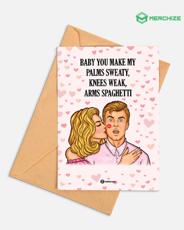 FLAT Vertical Greeting Card Valentine