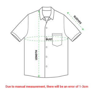 Shoulder-Patch-Pocket-Shirt-Sizechart