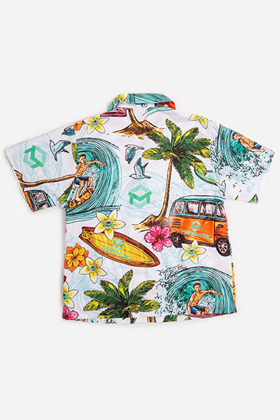 All-over Print Youth Short-sleeve Hawaiian Shirt - Print On Demand