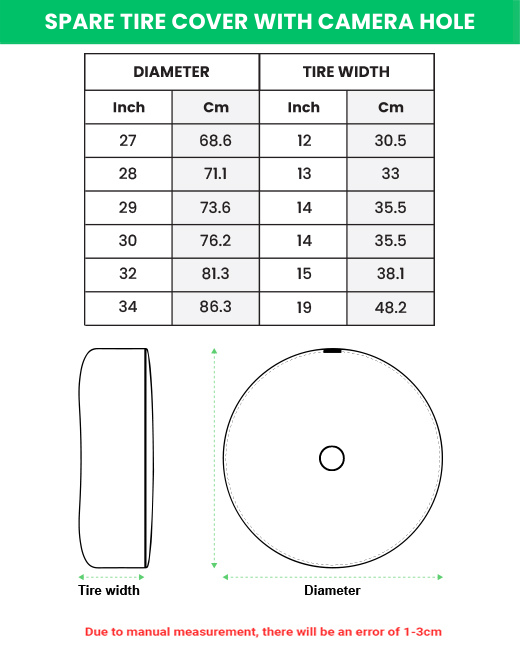 Spare Tire Cover With Backup Camera Hole - Print On Demand | Merchize