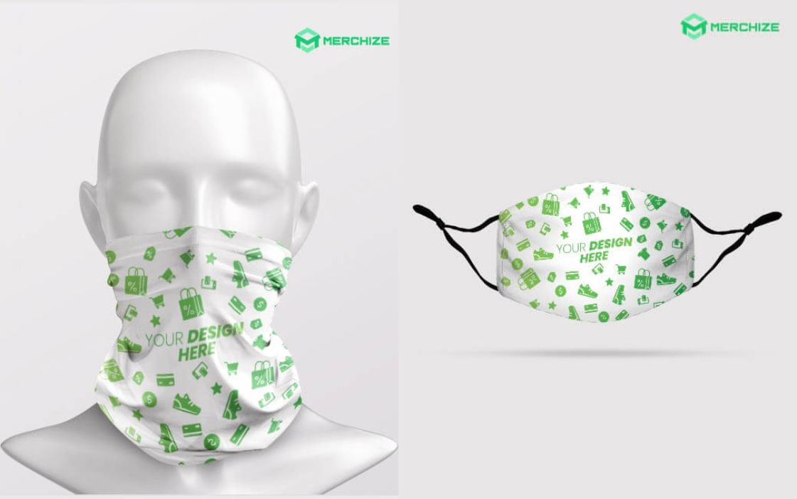 face cover print on demand for shopify
