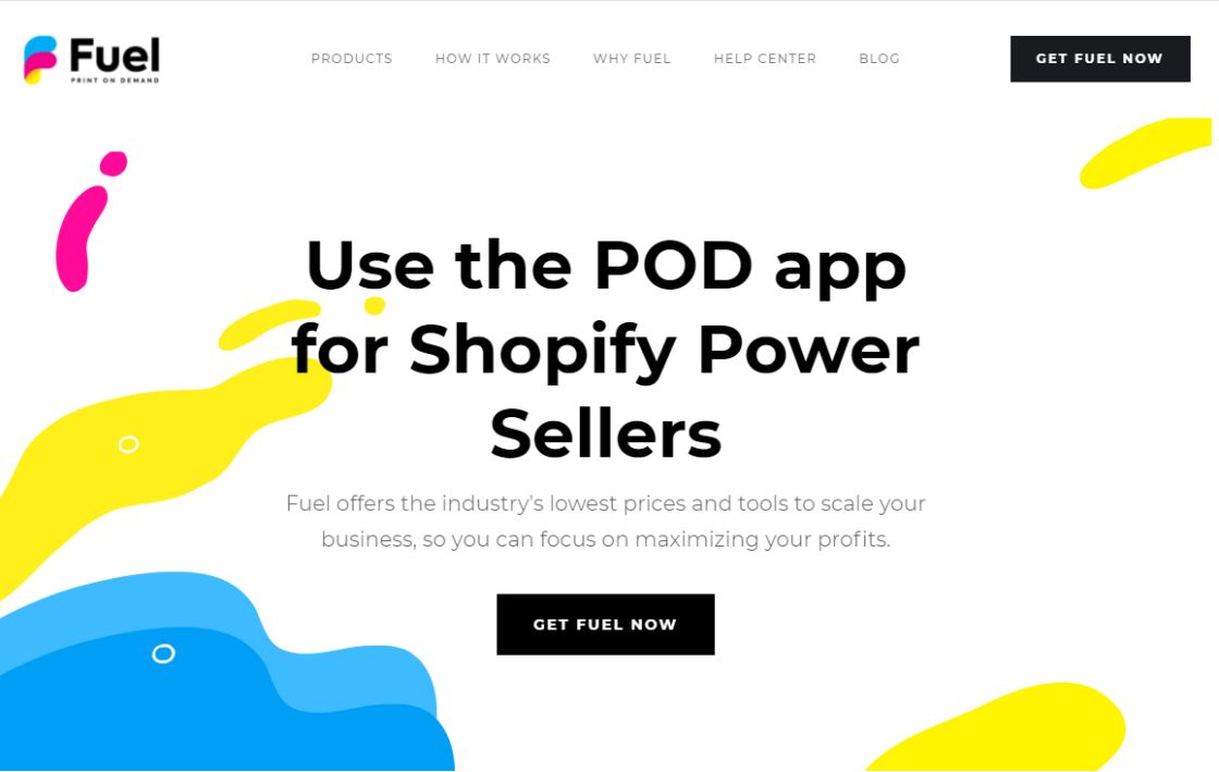 fuel best print on demand Shopify app