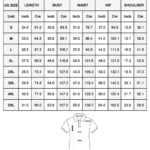 polo women t shirt size chart