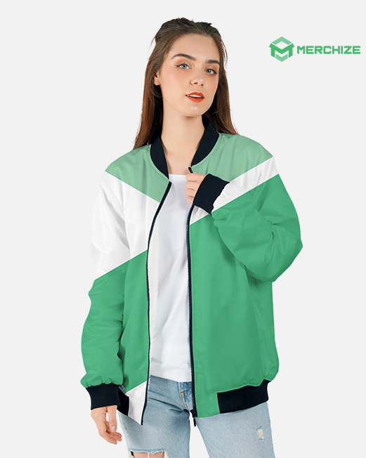 All-over Print Fleece Bomber Jacket