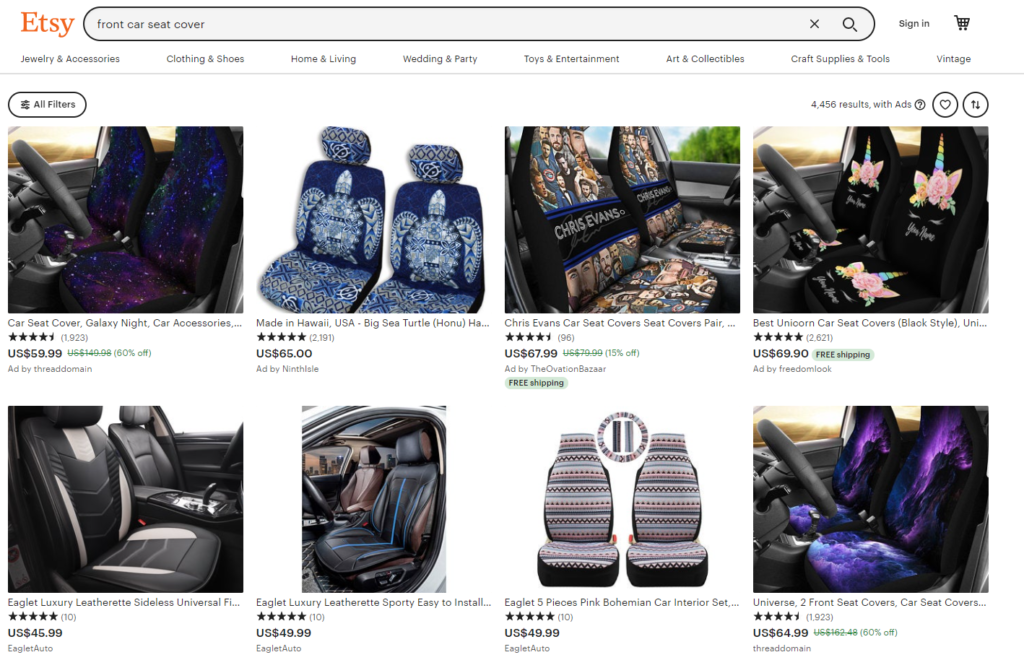 Print On Demand Front Car Seat Cover - Merchize