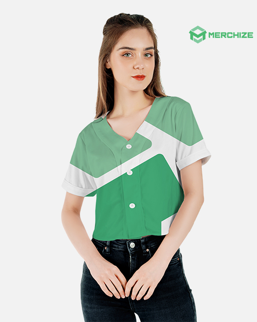 custom Crop Top Baseball Jersey Without Piping
