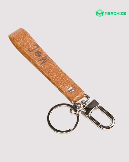 Custom print on demand leather keychain