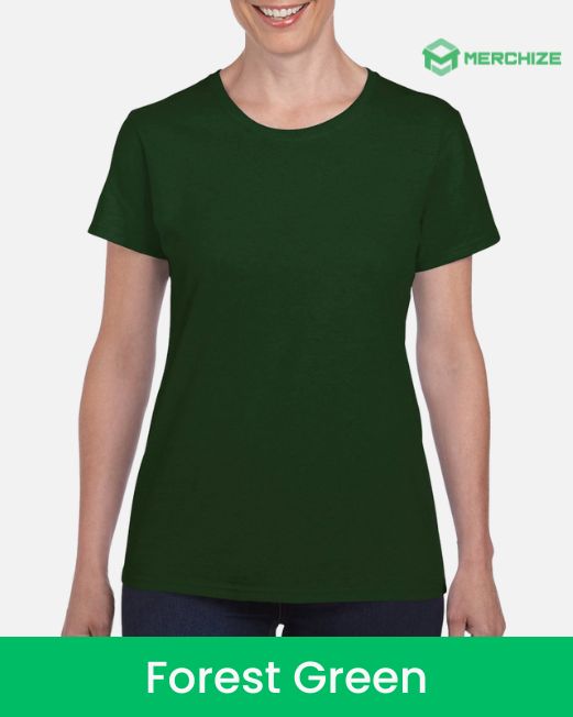women t-shirt forest green