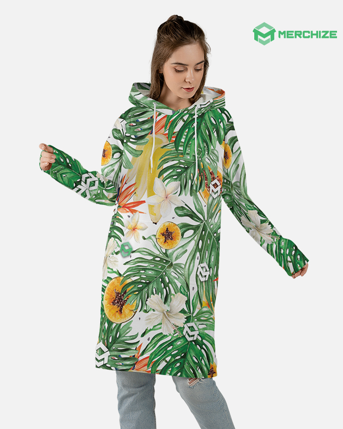 All-over Print Hoodie Dress (Made in China)