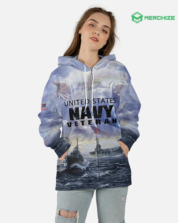 All-over Print Zip Hoodie (Midweight) (Made in China)
