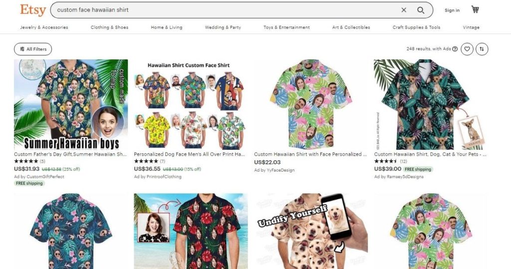 All-over Print Hawaiian Shirt (Made in EU) - Print On Demand