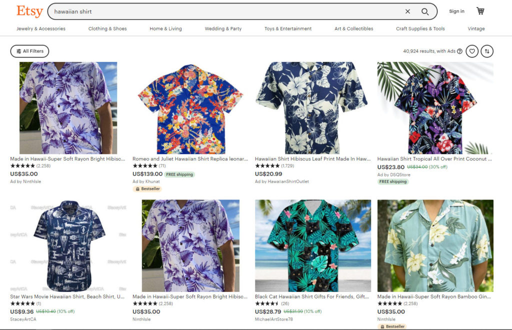 etsy best selling hawaiian shirt