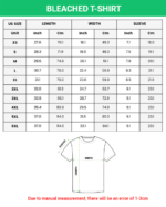 Custom Print On Demand Bleached T-Shirt 2D | Merchize