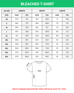 Custom Print On Demand Bleached T-Shirt 2D | Merchize