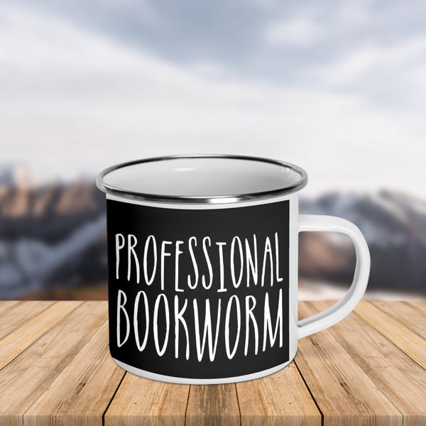 custom black enamel mug print on demand