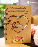 two piece wooden greeting card