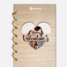 Wooden Greeting Card Valentine