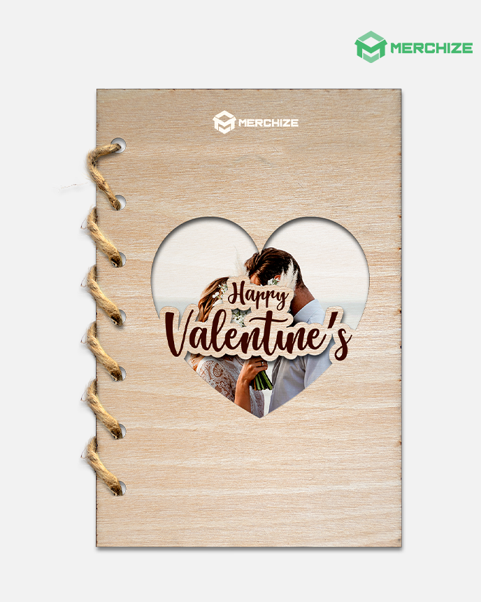 Wooden Greeting Card Valentine