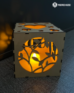wood light box light on 2
