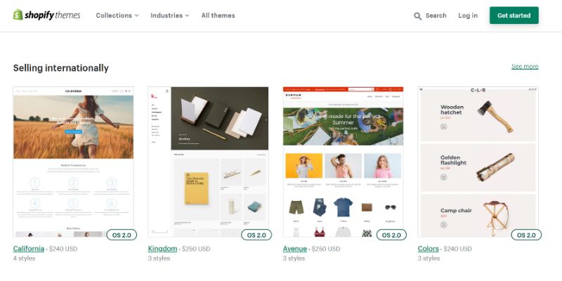 shopify theme store