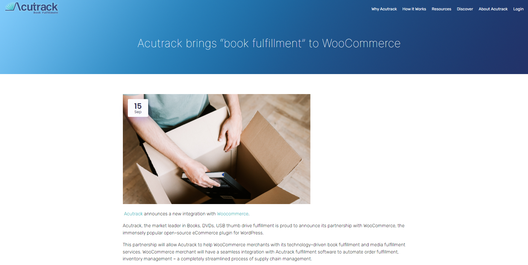 Acutrack Woocommerce integration