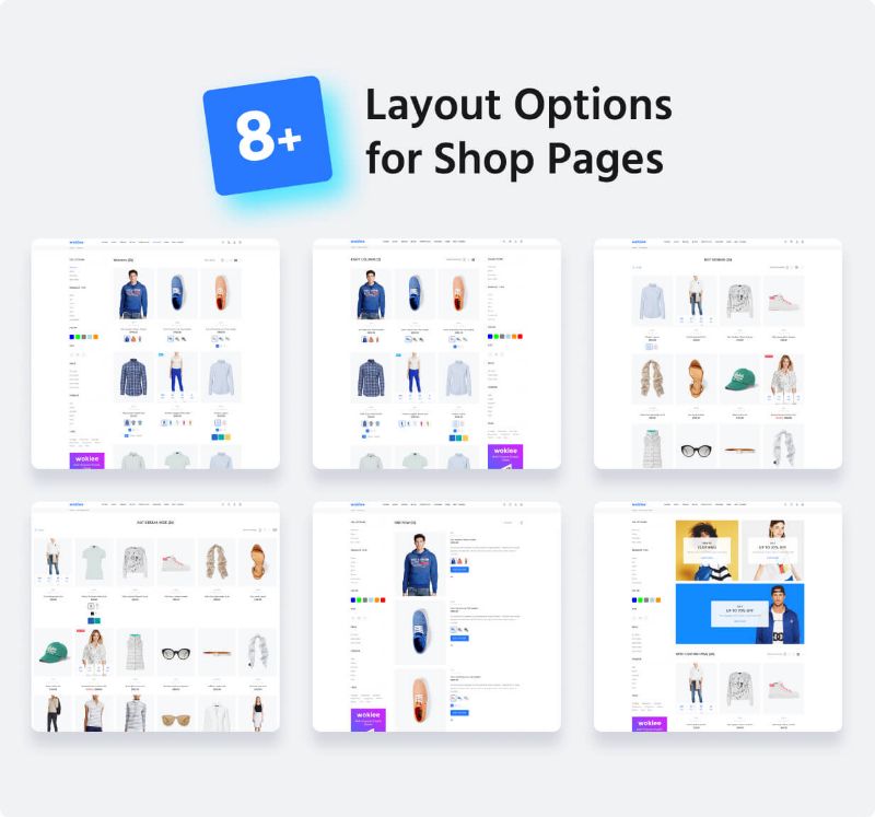 workiee shopify theme shop page layout.