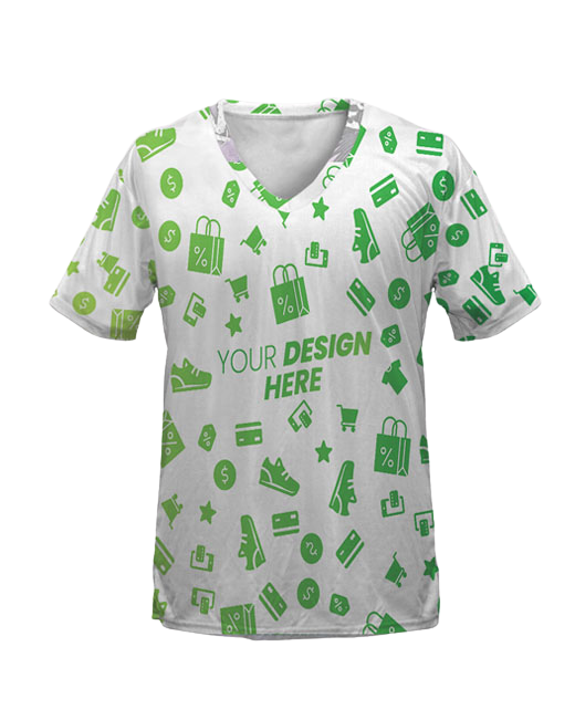 custom All Over Print V-Neck T-Shirt