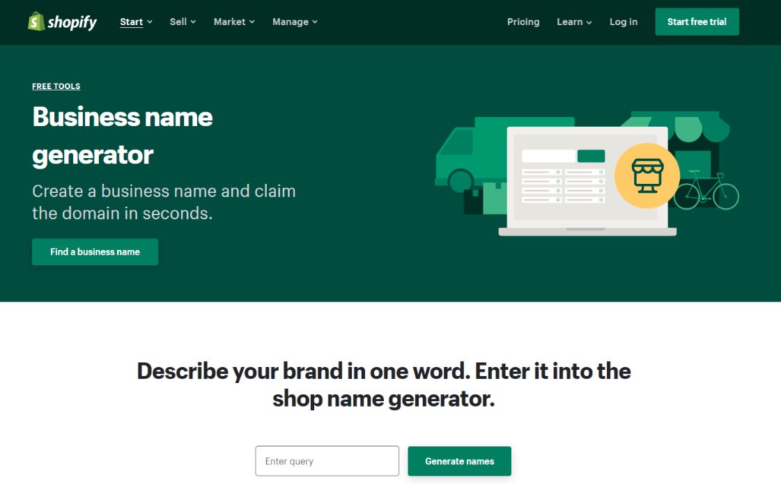 Shopify Business Name Generator