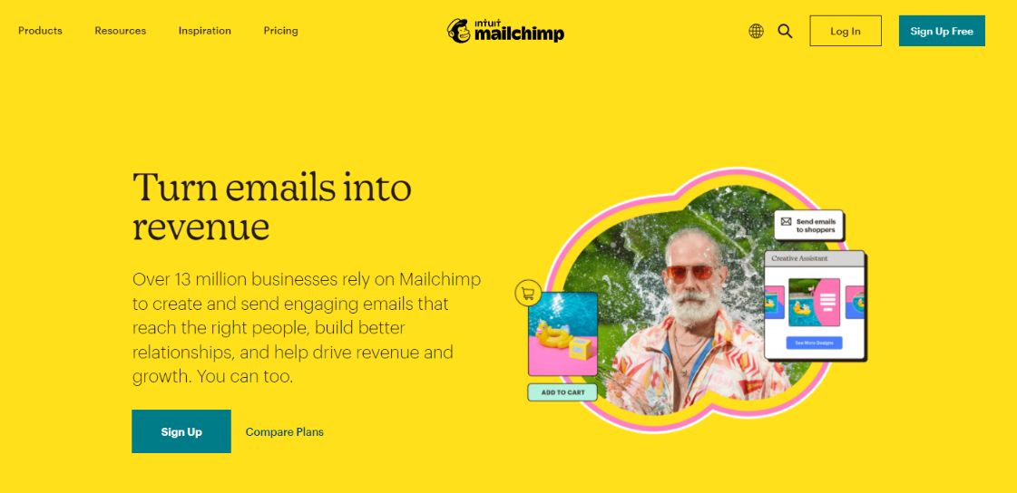 mailchimp marketing tool for print on demand