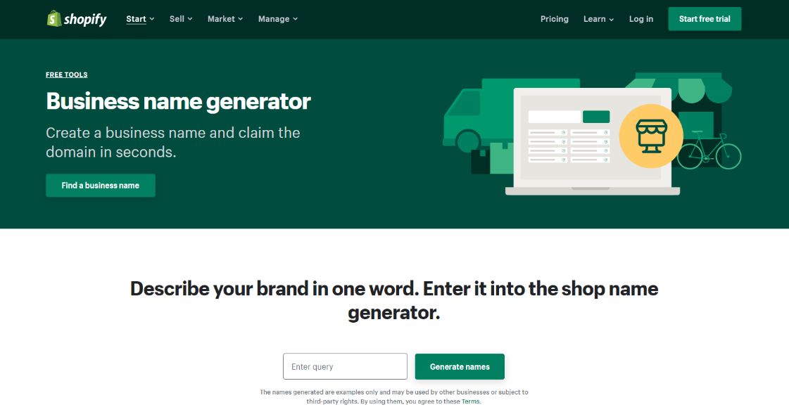 shopify business name generator