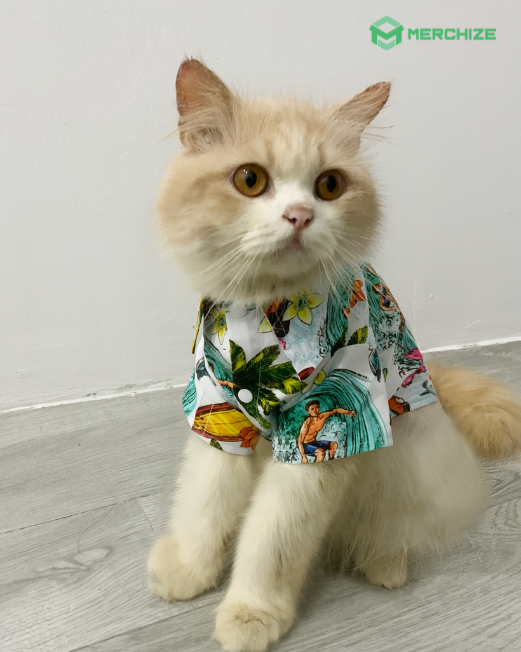 pet hawaiin shirt front