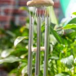 metal and wood wind chime